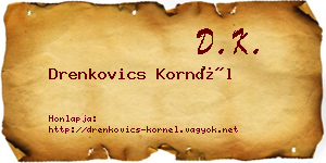 Drenkovics Kornél névjegykártya